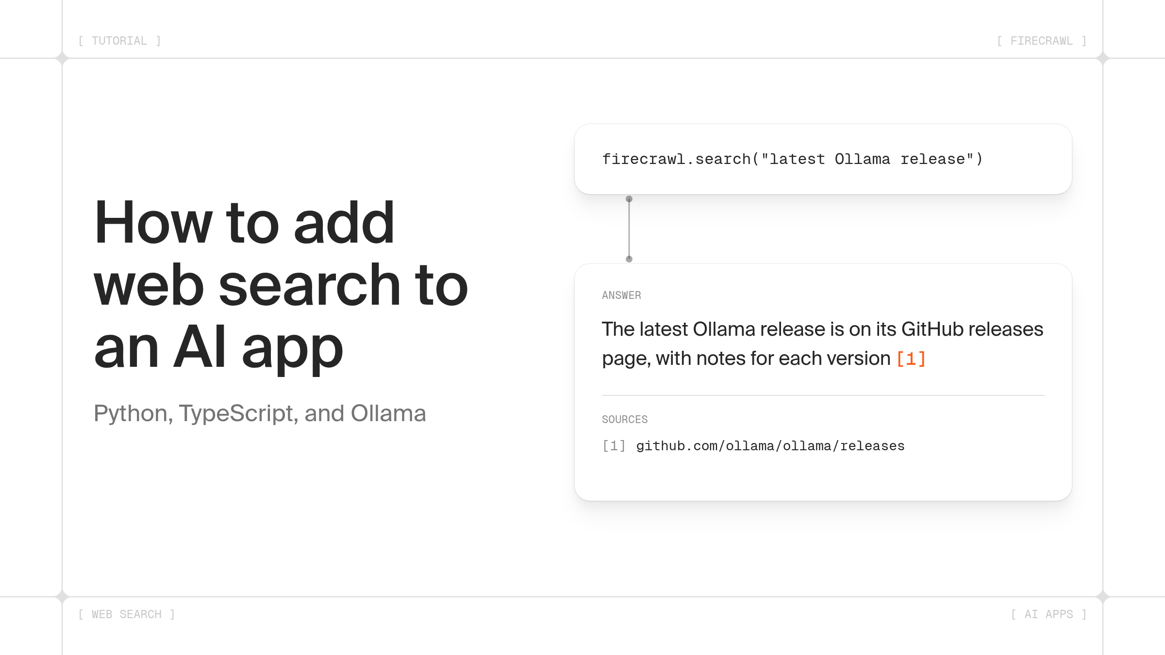 How to add web search to an AI app (Python, TypeScript, and Ollama) image