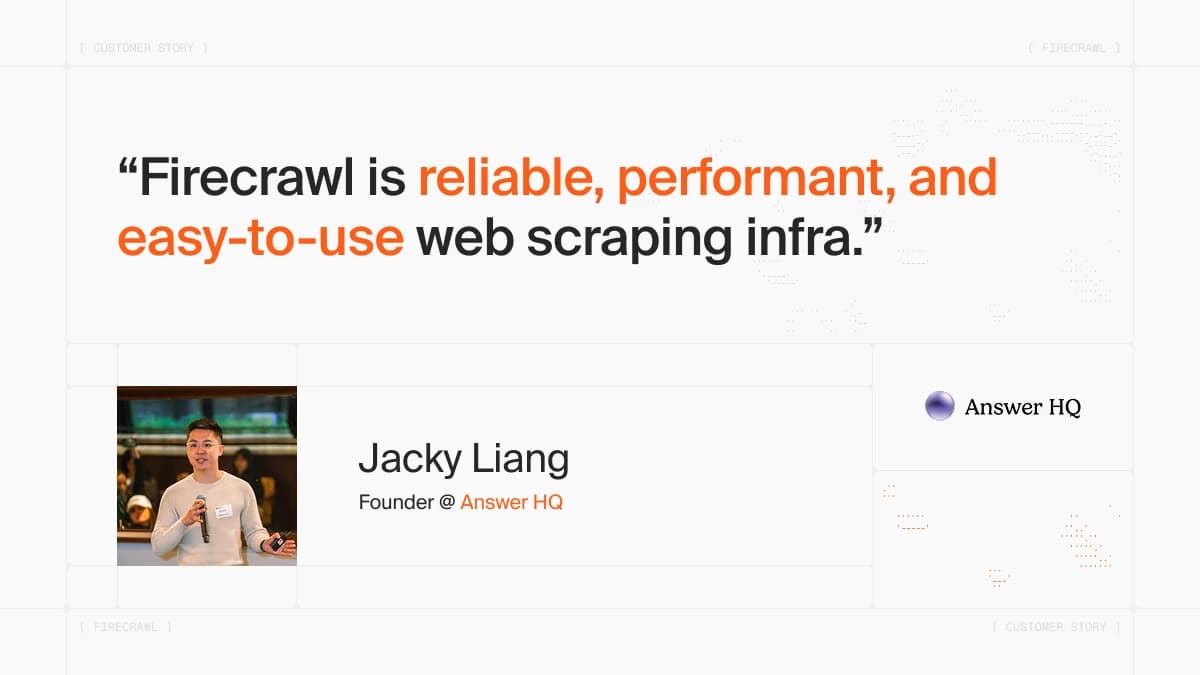 How Answer HQ Powers AI Customer Support for Businesses with Firecrawl image