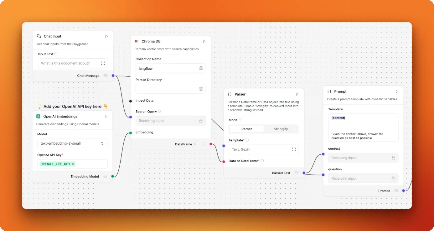 Build a PDF RAG System with LangFlow and Firecrawl workflow