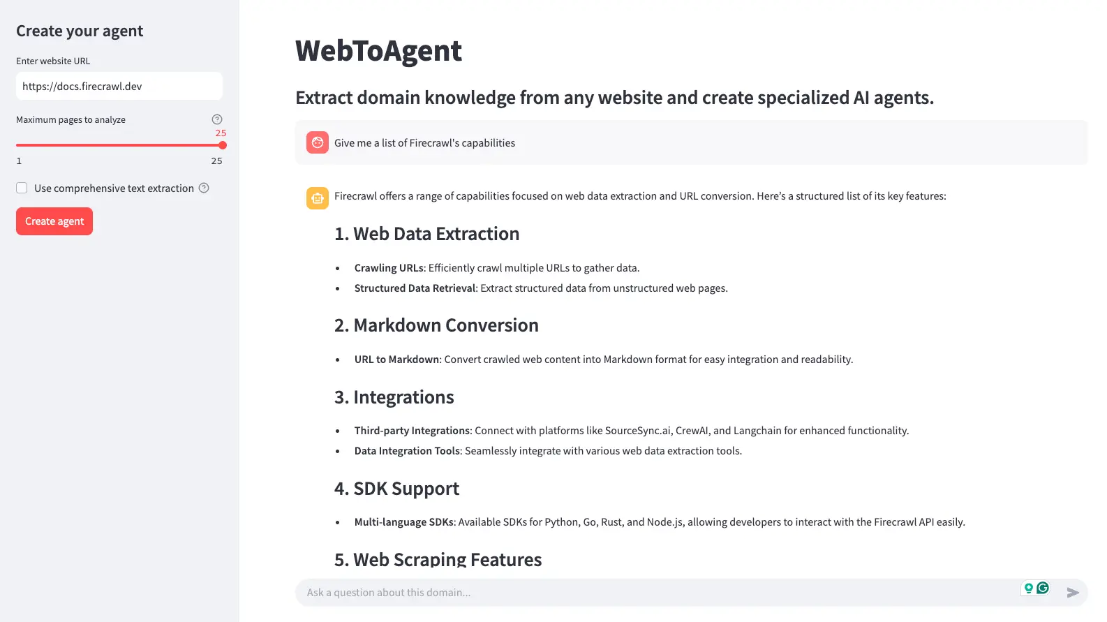 Turn Websites into Agents with OpenAI Agents SDK + LLMs.txt (Firecrawl) demo
