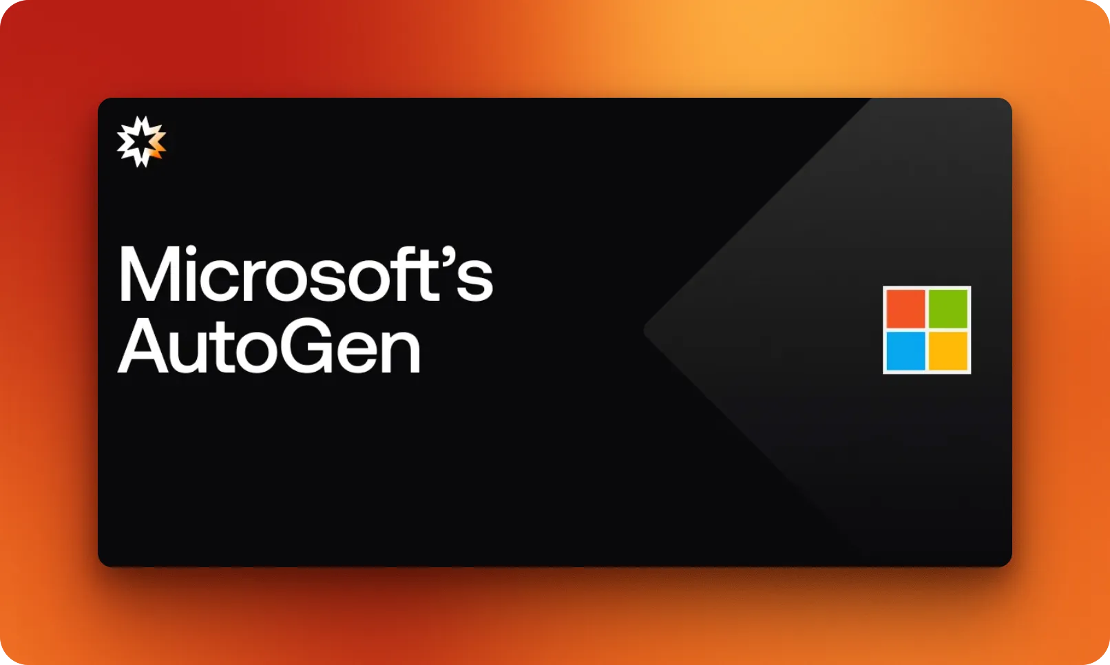 Microsoft AutoGen framework interface showing multi-agent conversation architecture with collaborative AI agents for complex problem-solving
