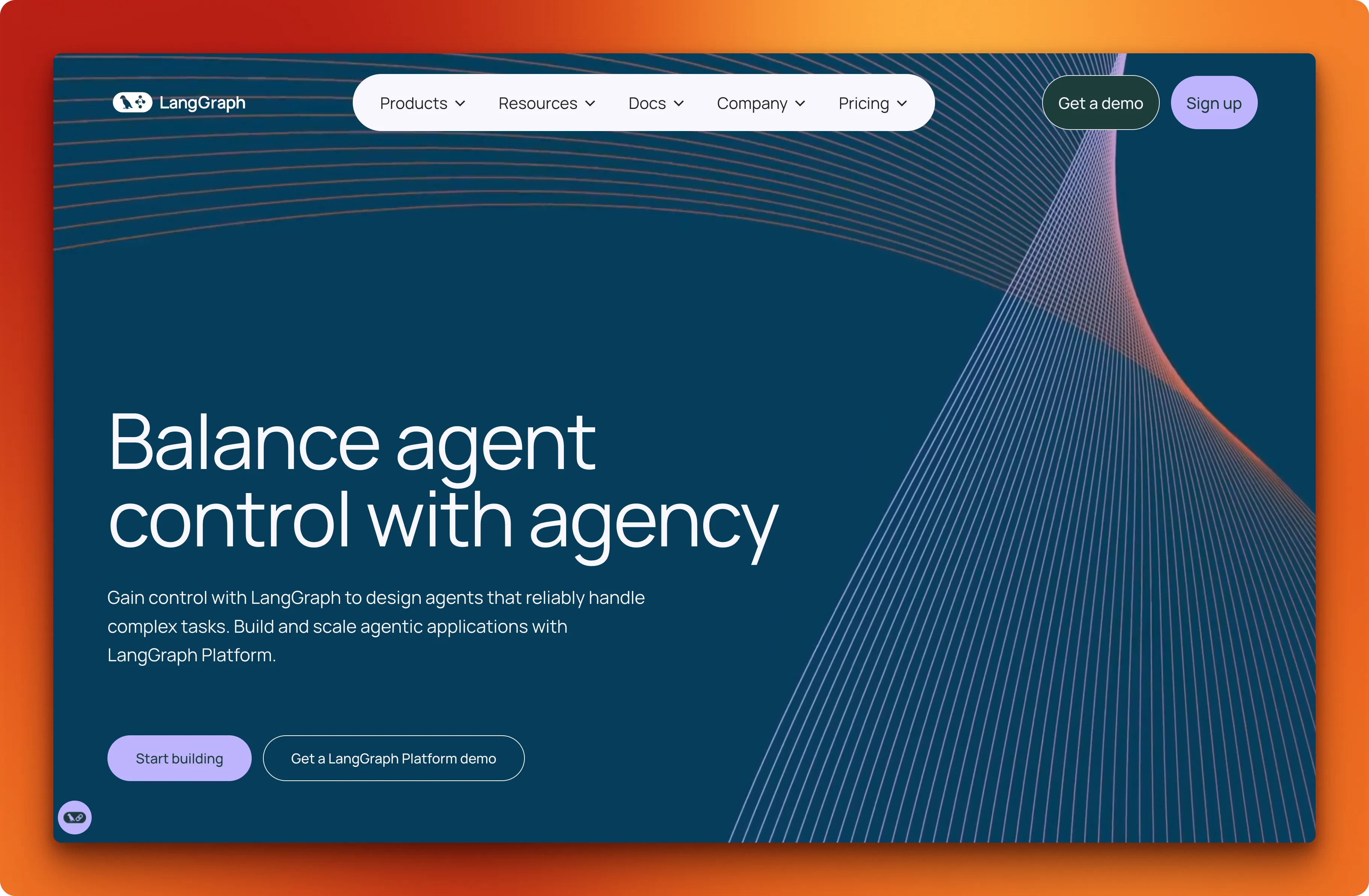 LangGraph framework visualization showing directed graph architecture for building AI agents