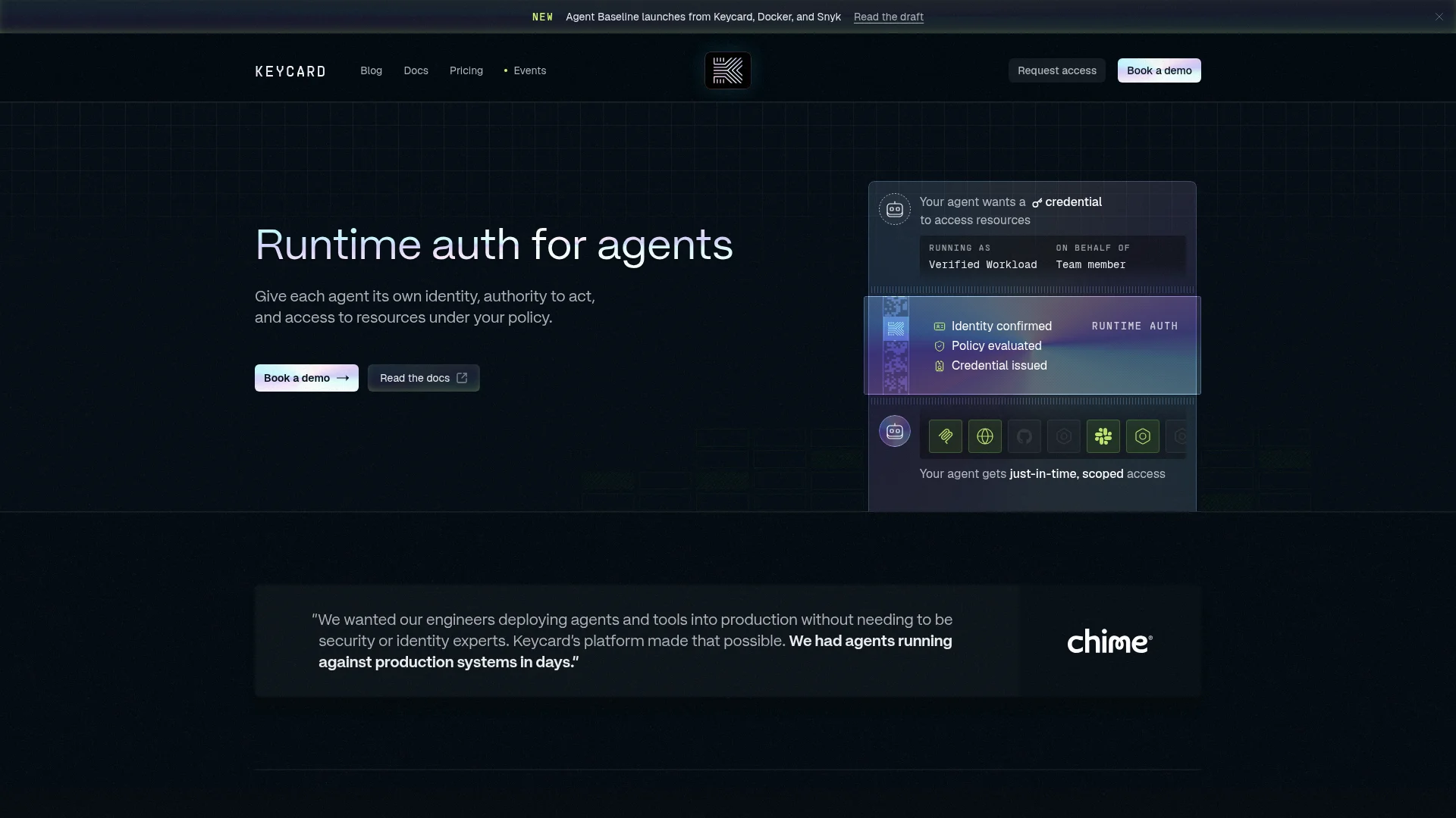 Keycard homepage