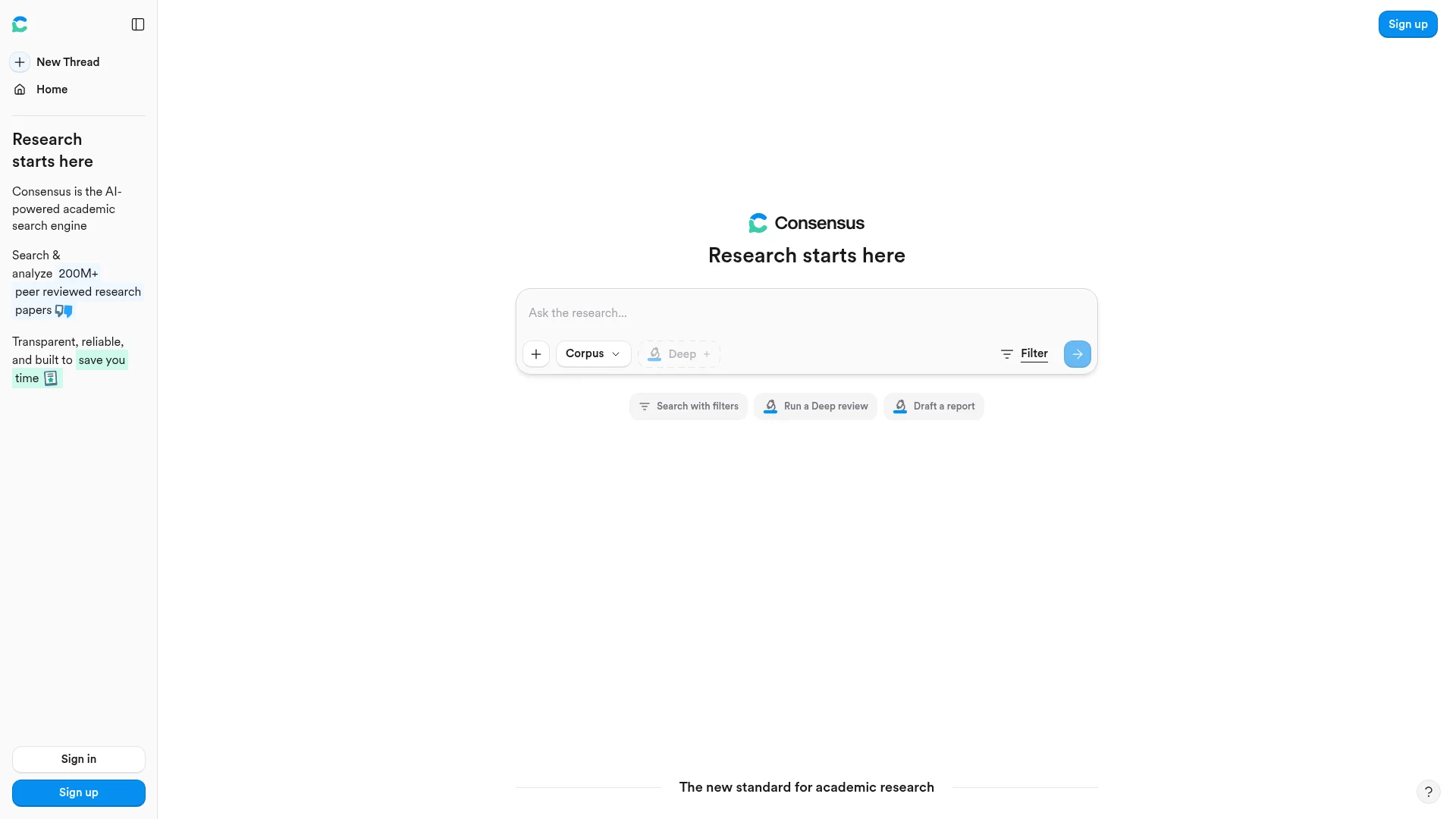 Consensus homepage