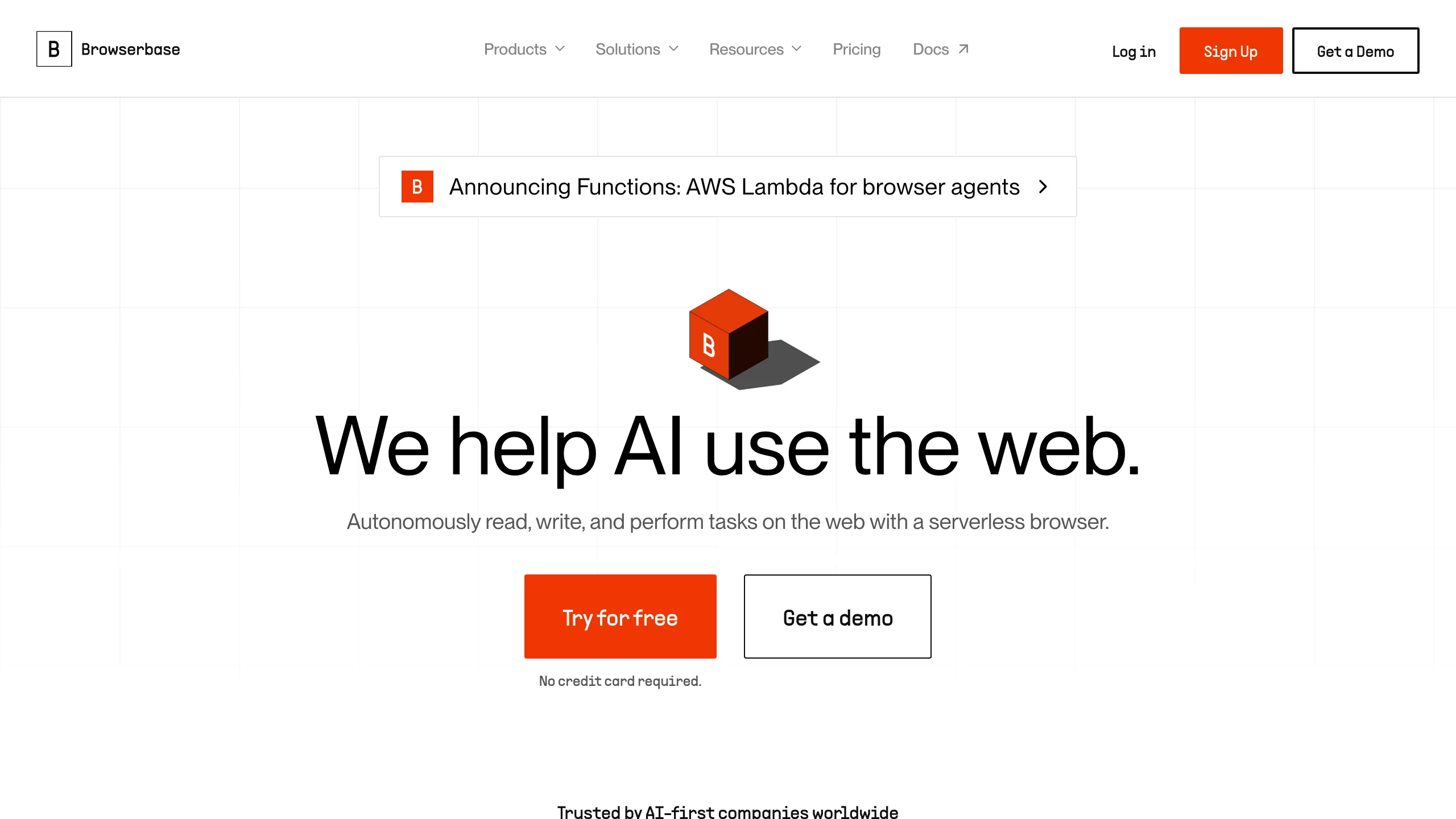 Browserbase homepage