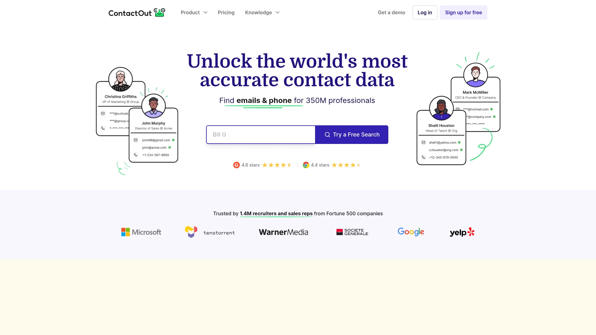 ContactOut homepage