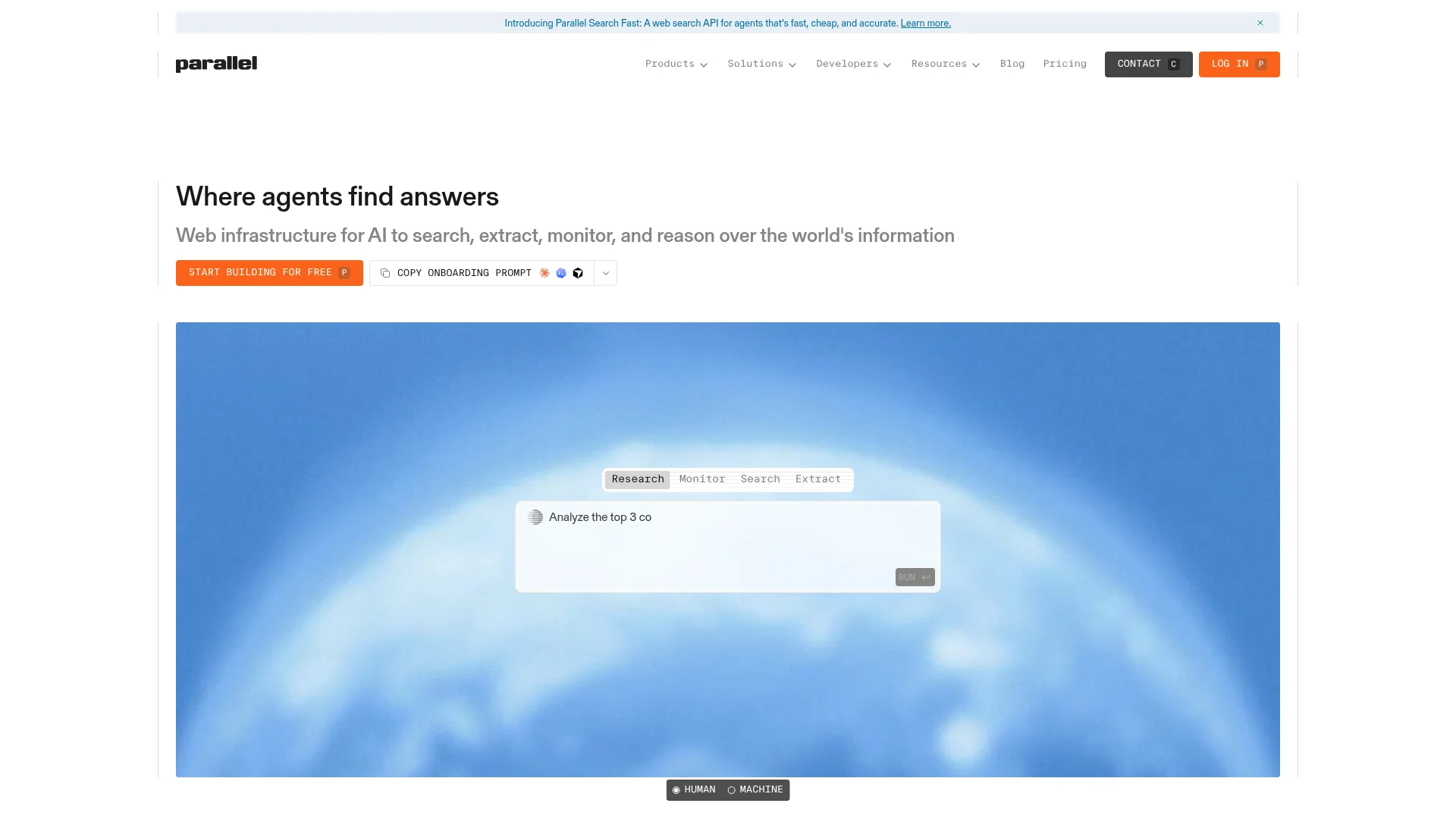 Parallel homepage