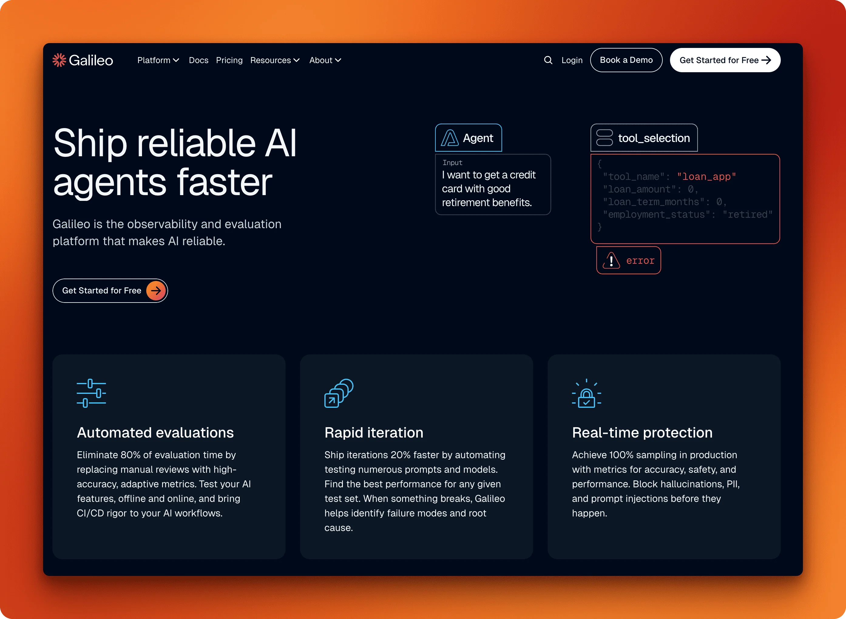 Galileo AI real-time LLM guardrails platform with Luna-2 evaluation models