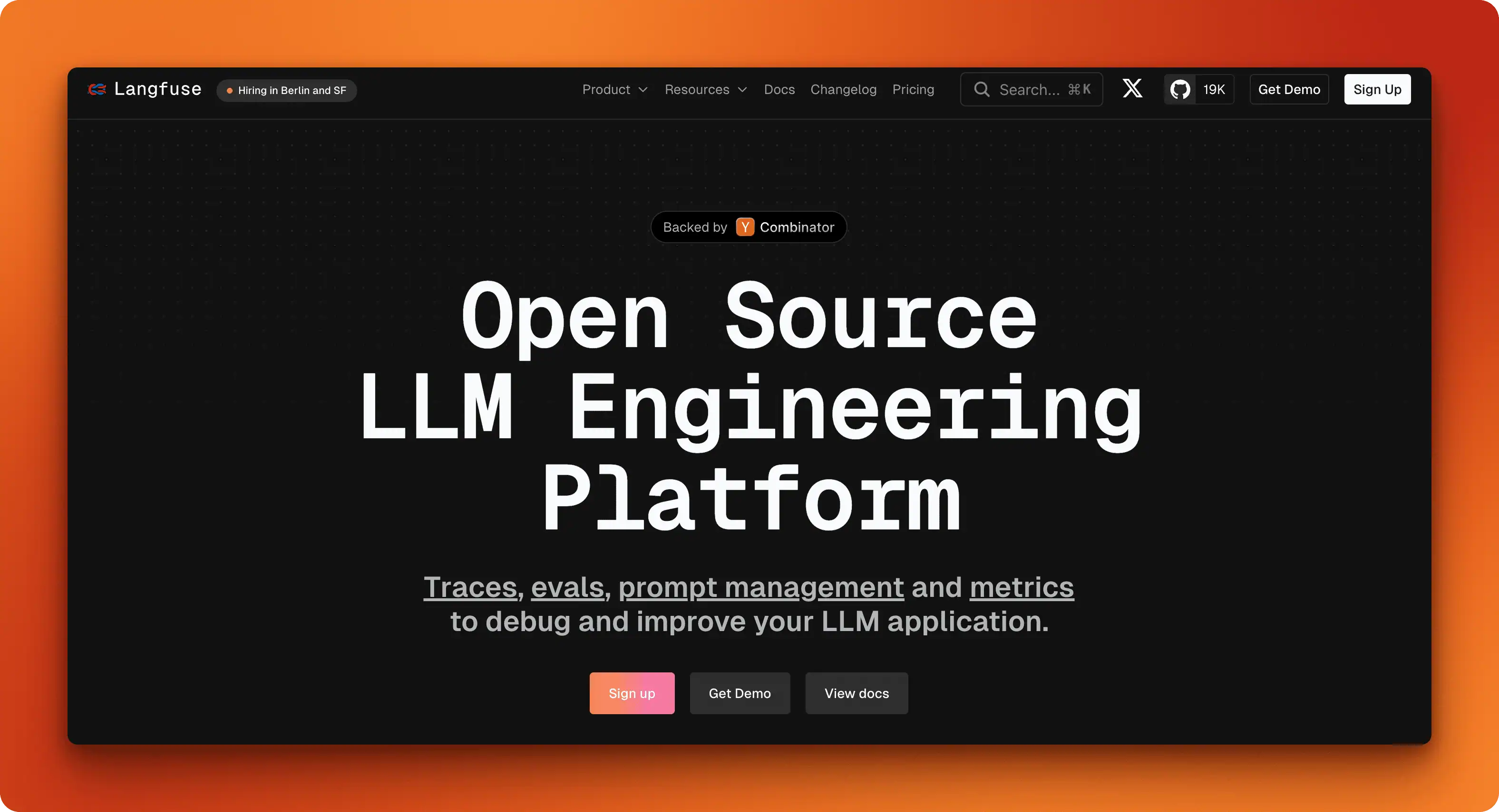 Langfuse LLM observability platform dashboard showing traces, prompt management, and evaluation metrics