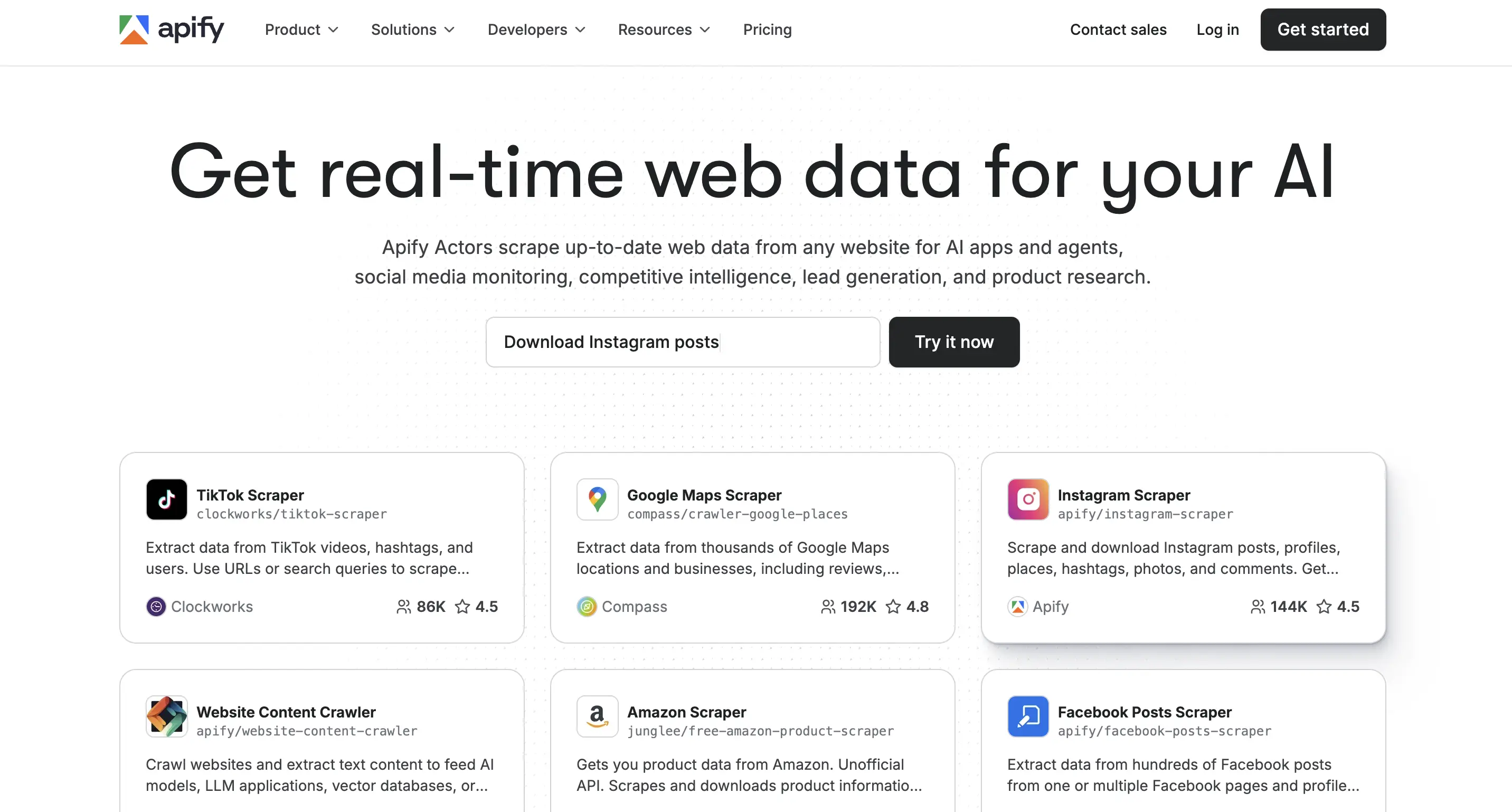 Apify actor marketplace and automation platform