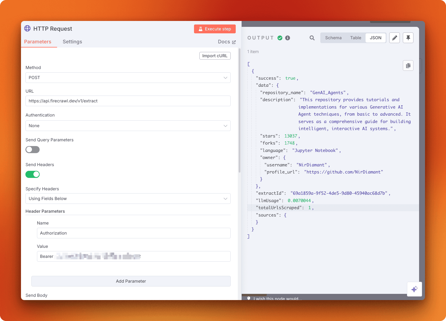 The first part of the n8n workflow to send Slack messages to WhatsApp