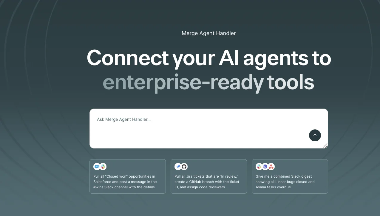 Merge homepage showing AI infrastructure platform