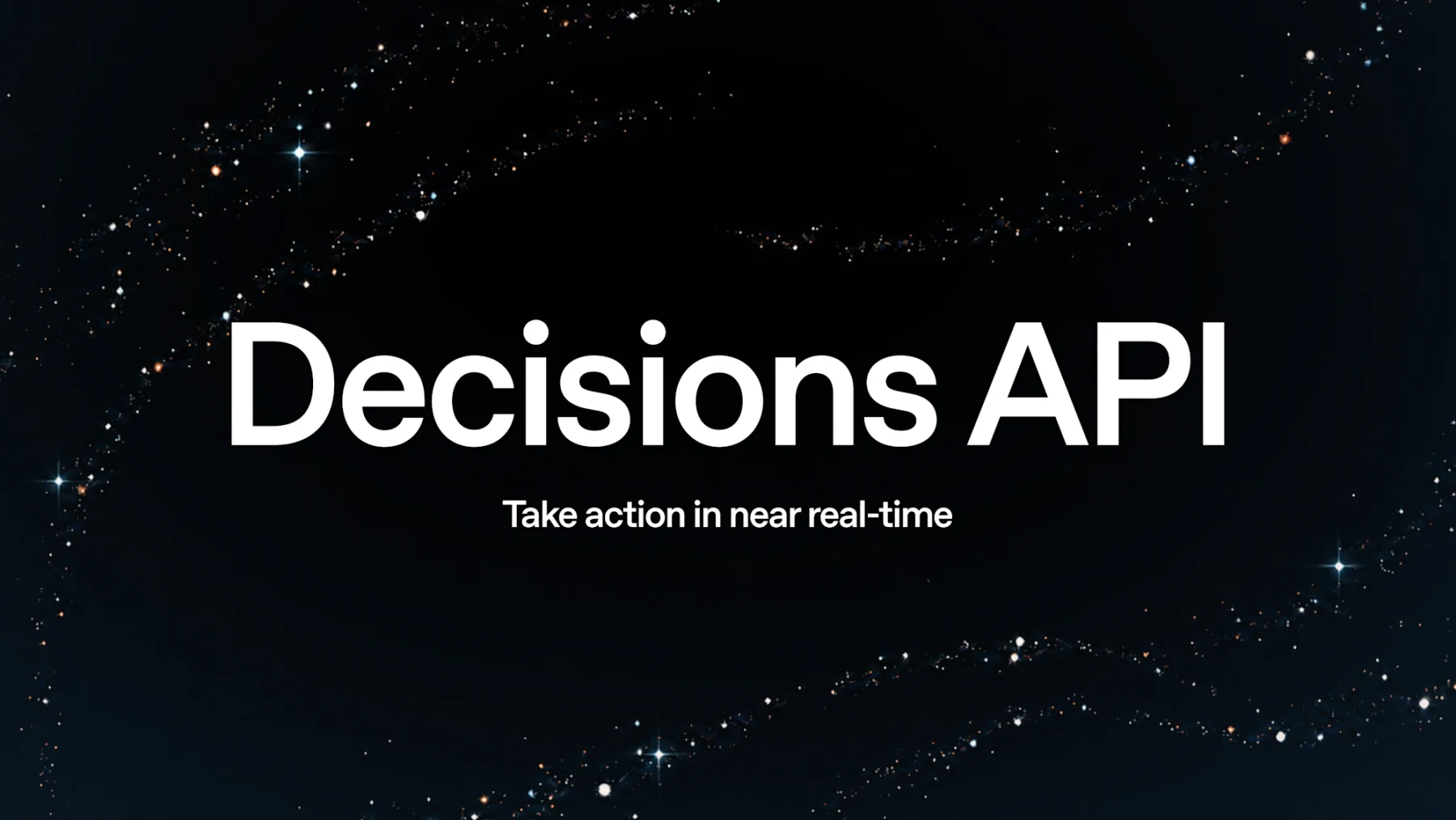 OpenAI's Decisions API key art from the DevDay 2026 recap, white title text on a starfield background