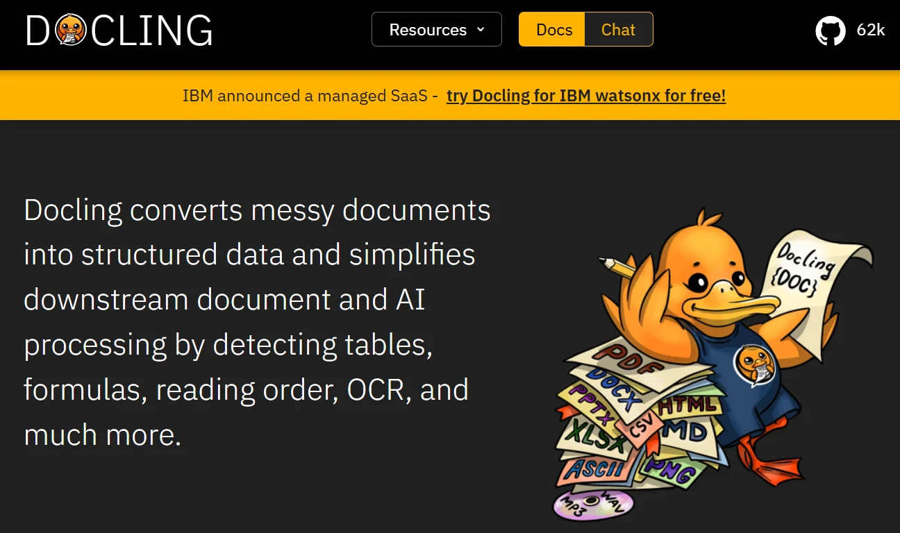 Docling home page