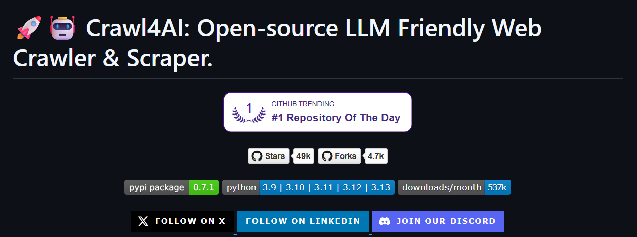 Crawl4AI repo