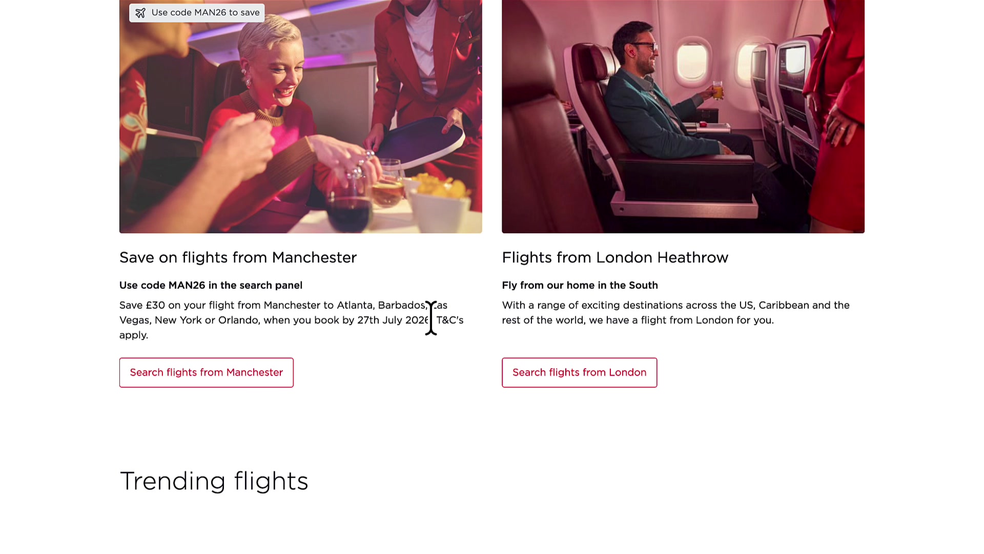 A flight-booking website full of destination photos and promotional panels, the kind of image-heavy layout built for human visitors rather than agents